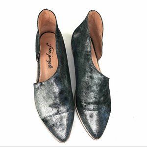 Free People Royale Flats - Metallic Grey